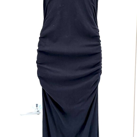 Michael Stars Black Ruched Tank Maxi Dress S - Picture 4 of 10